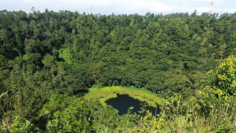 Cratera do Vulcão nas Ilhas Maurício